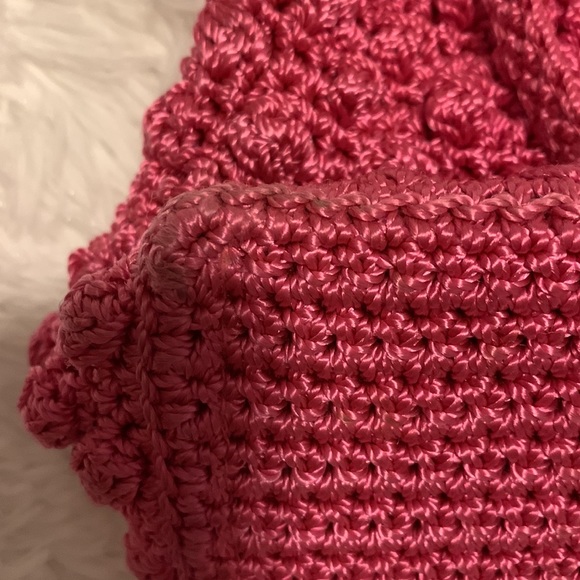 Retro hot pink crochet purse - Picture 7 of 9